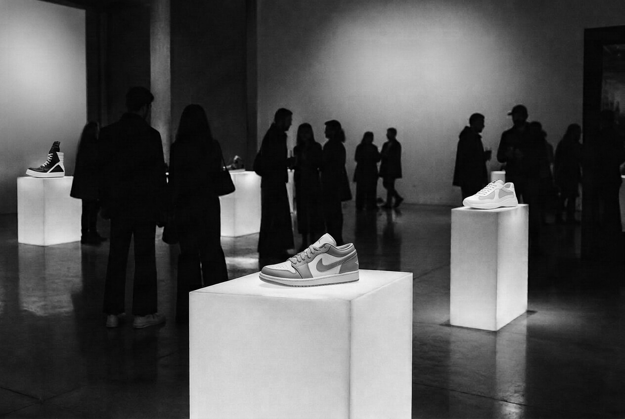 Sneaker event with Air Jordan 1, Prada and Rick Owens on display
